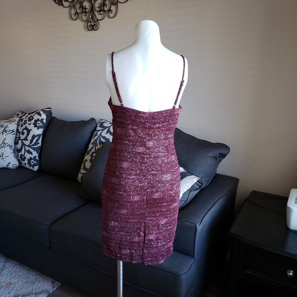HAUTE Monde Glitter Mini Dress Size L NWOT - Picture 2 of 4